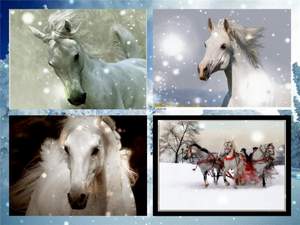 Песни о зиме - Три белых коня