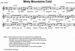 Песня гномов из  Хоббита - Far over the misty mountains